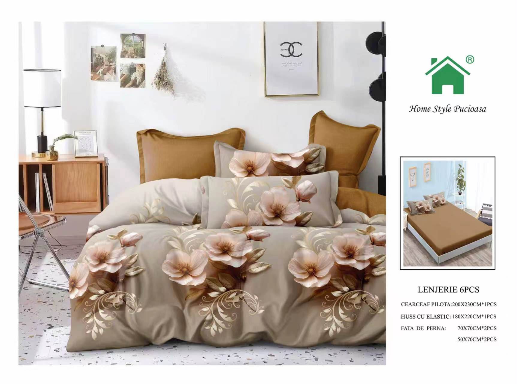WhatsApp Image 2026-09-27 at 18.35.05 Lenjerie De Pat Finet 6 Piese Cu Elastic F130 Bumbac 100% Moale Durabilă Elegantă - imagine 1