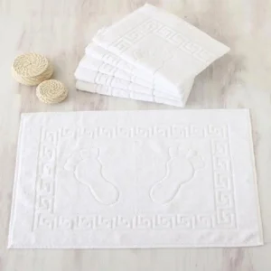 **Set 4 Covorașe de Baie din Bumbac Pakistanez - 50x70cm, 850gr/mp - Absorbante și Rezistente** Îmbunătățiți confortul și